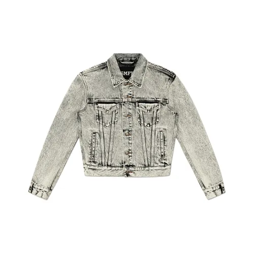 SMFK Denim Jacket Unisex White Snowflake
