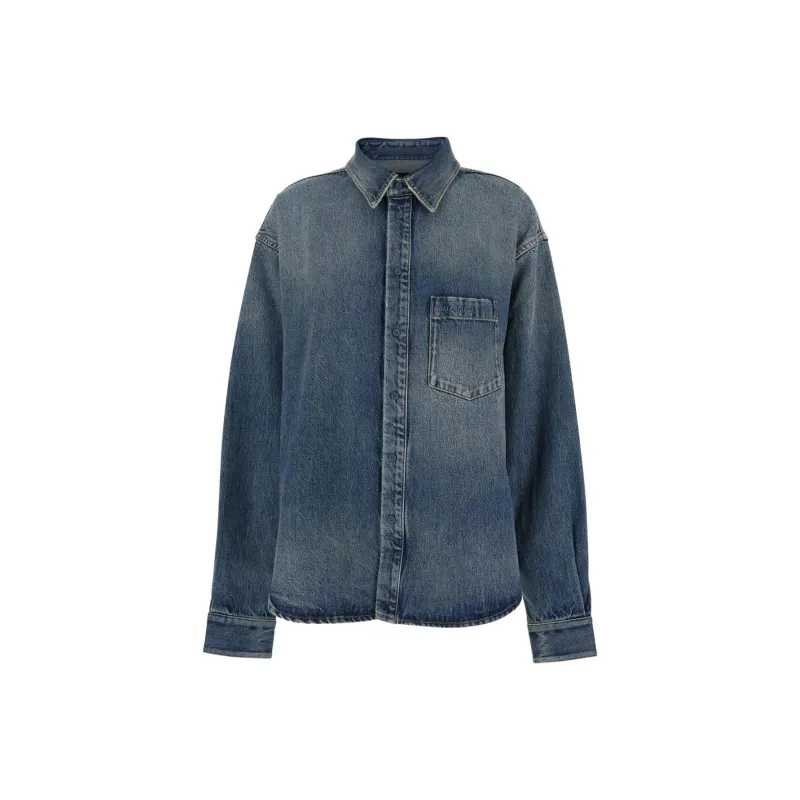 Balenciaga Logo embroidered Denim Jacket-0