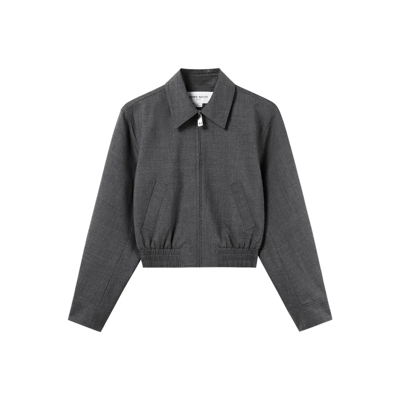 Miss Sixty Cropped Coats Women's Gray-0