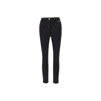 Elisabetta Franchi Monogrammed Chain-Linked Jeans