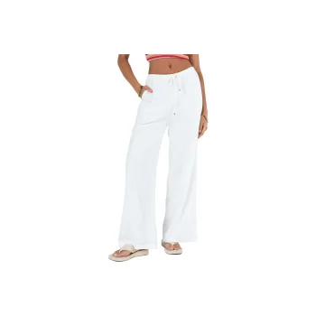 PRINCESS POLLY OGILVIE LINEN BLEND PANTS Casual Pants Women's White/White