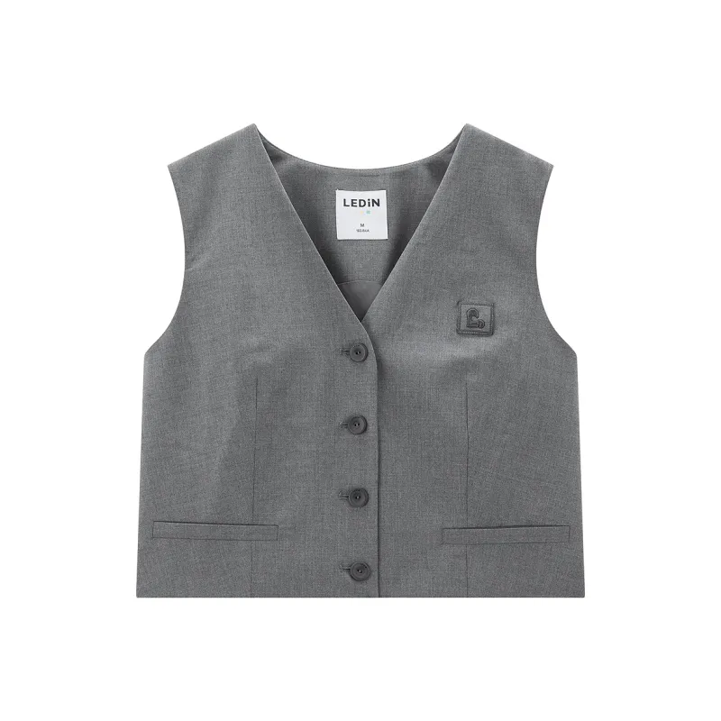 LEDIN Vests Women's Tin Gray-0