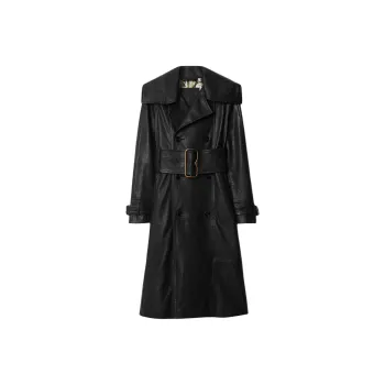 Burberry Leather Jacket Women's Black