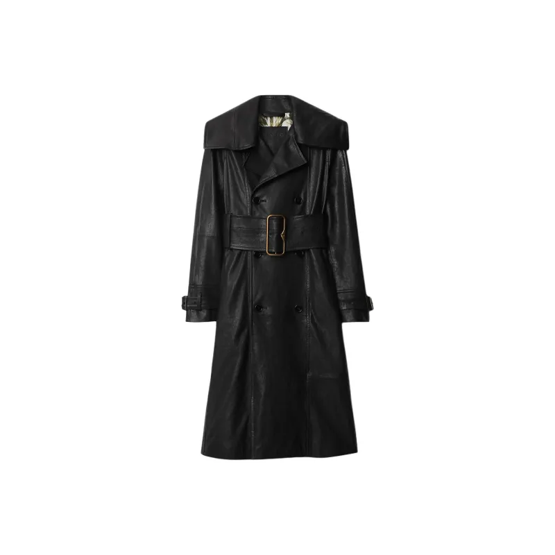 Burberry Leather Jacket Women's Black-0