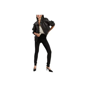 Other Stories Leather Jacket Women's Black