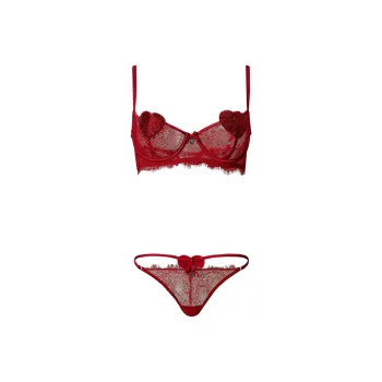 Twinset Lace Balconette Bra And G string Set
