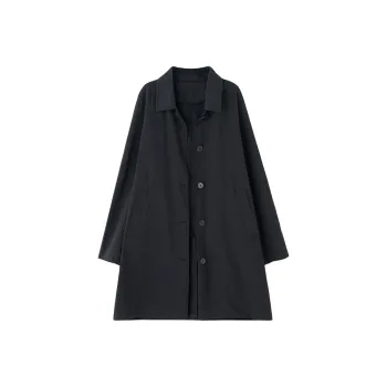 SOON FLOWER Trench Coat Women's Black