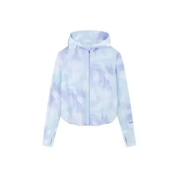 Anta Breathable UV Protection Sun Protection Clothing Women's Fairy Bean Purple/All Over Print-1