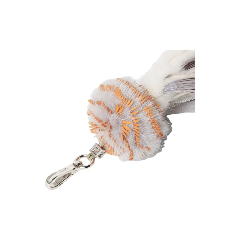 FENDI Lambskin Bag Charm Bag Merch Women's Gray-1