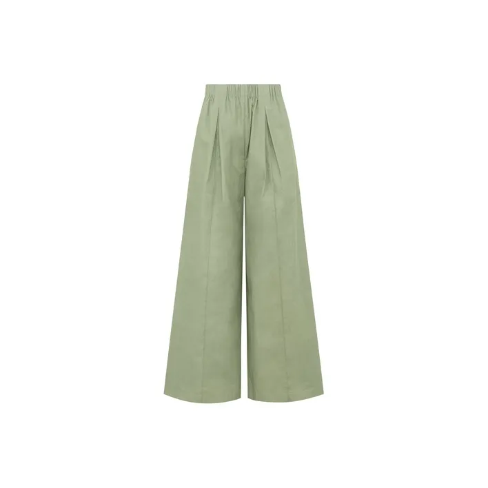 MEIYANG Casual Pants Women's Okra Green-0