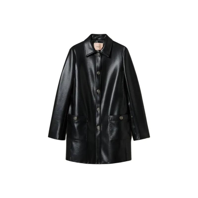 Twinset Logo buttons Trench Coat-0