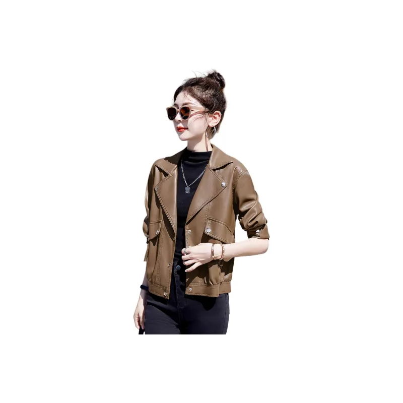 Yi Mengyuan Leather Jacket Women's-2