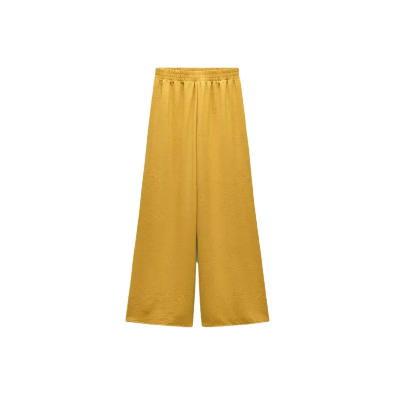 ZARA Casual Pants Women's Yellow-0