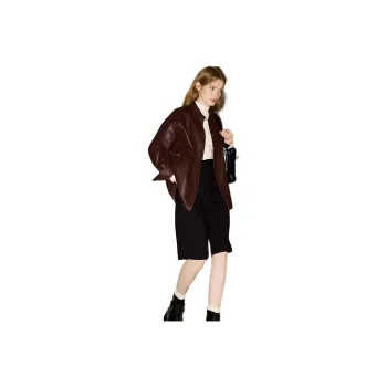 KUHNMARVIN Leather Jacket Women's Rusty Red