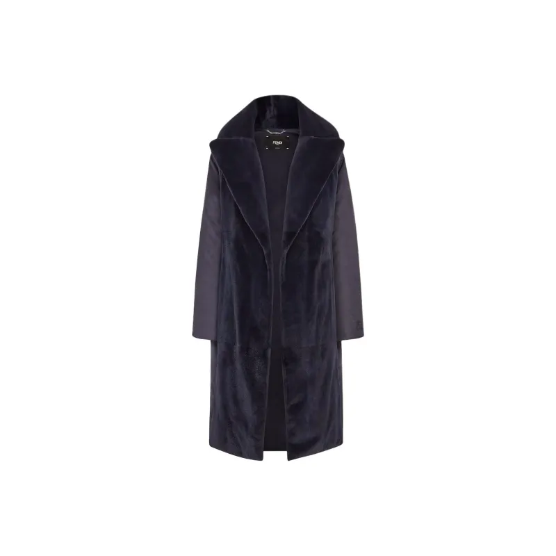 FENDI SS25 Coats Oversized Fit Women's Gray-0