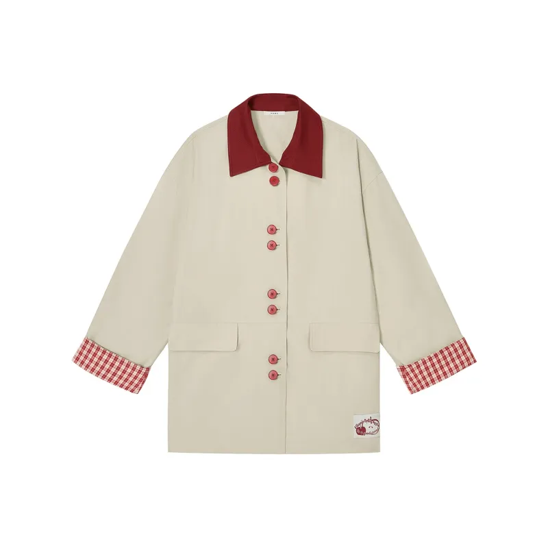 VOBA Trench Coats Women's Ecru-0