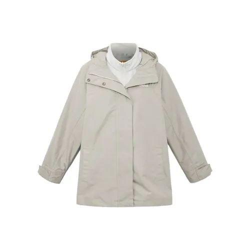Timberland Outdoor Hiking Waterproof And Breathable Windbreaker Jacket Women's Light Gray