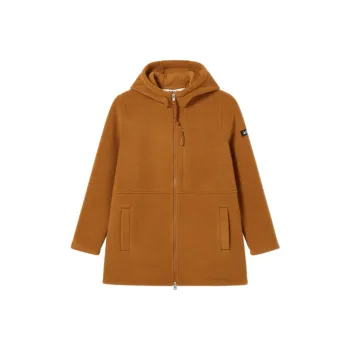 AIGLE Velvet feel Coat Women's Mocha Brown Yellow