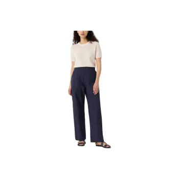 Ines De La Fressange X UNIQLO X Ines De La Fressange Casual Pants Women's Navy Blue
