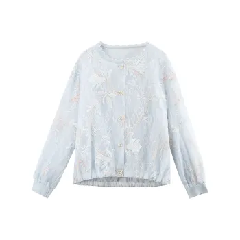 A Paradise For Awakening Cropped Coat Women's Blue