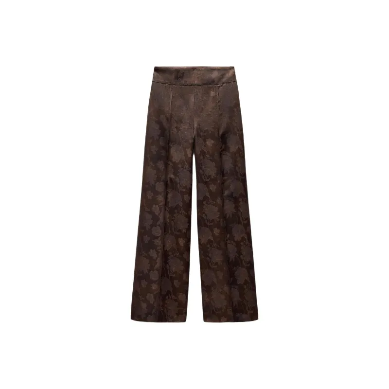 ZARA ZW Series Casual Pants Women's Brown-0