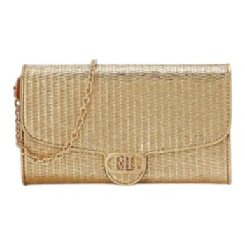 LAUREN RALPH LAUREN Leather Shoulder Bag Women's Gold