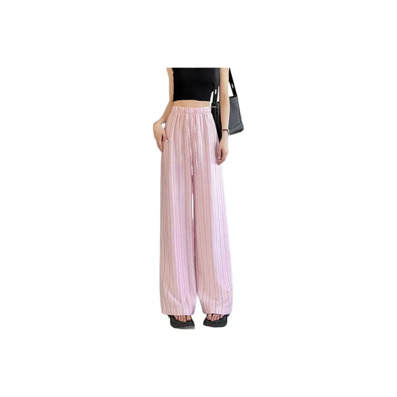 SITOL Casual Pants Women's Pink Stripe-0