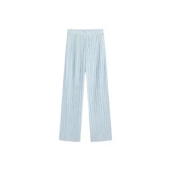 Famanxuan Casual Pants Women's Soft Matte Blue