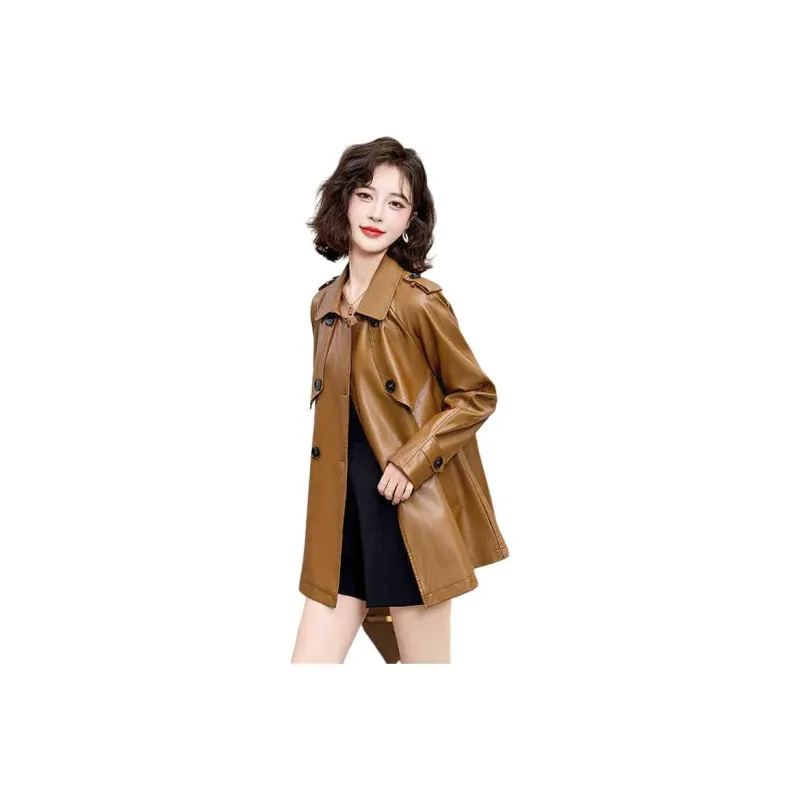 Yi Mengyuan Leather Jacket Women's-1