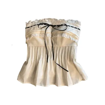 SECFLY OFFICIAL Strapless Top Women's Apricot