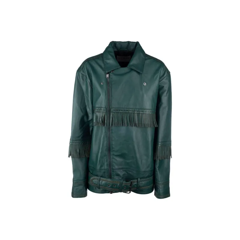 Iceberg Fringed Biker Jacket-0
