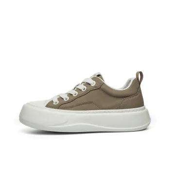 JEEP SPIRIT Canvas Shoes Men Low Top Moon Dust Gray