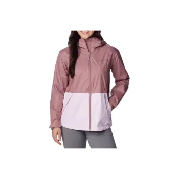 Columbia City Outdoor Collection Water Resistant Windproof Breathable Windbreaker Jacket Women's Lotus Color