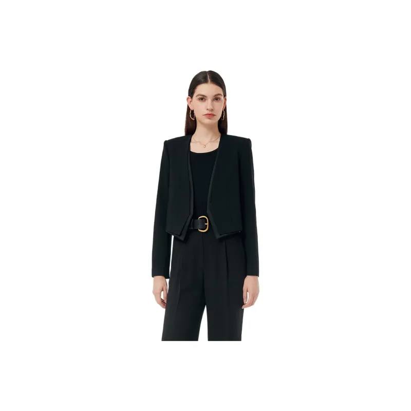 GOELIA Cropped Coat Women's Black-0
