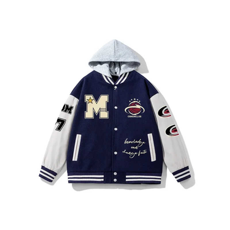 COMGM Baseball Jacket Unisex Black-4