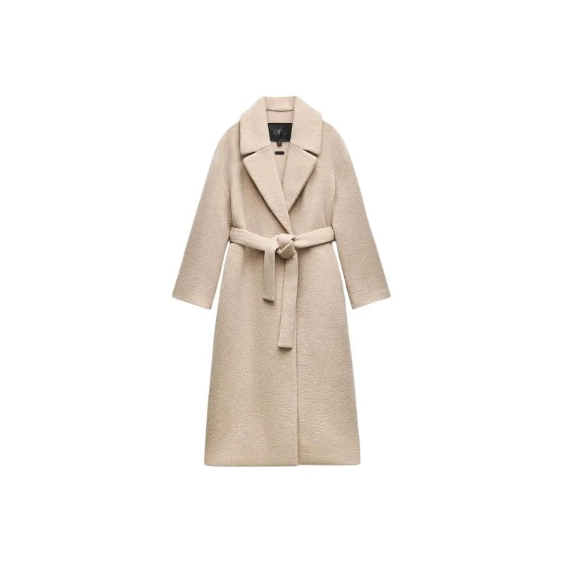 ZARA ZW Series Coats Women's Beige-0