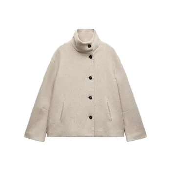 ZARA ZW Series Coats Women's Beige