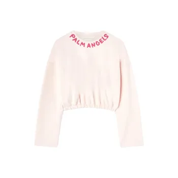 PALM ANGELS Logo print Cotton Crop Top