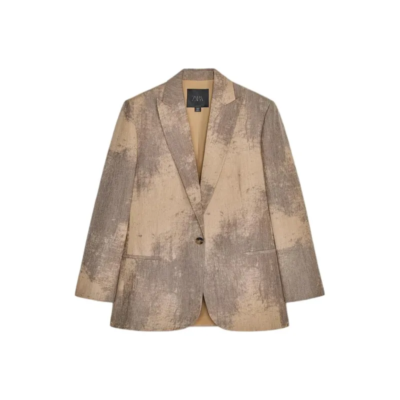 ZARA ZW Series Business Suit Women's Beige Brown-0