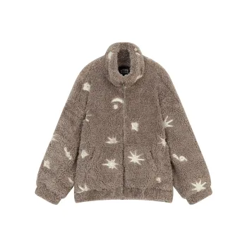 ELF SACK Coat Women's Gingerbread Starry Sky Coffee