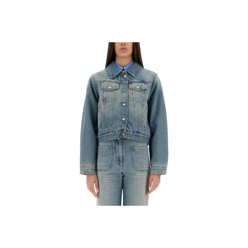 Victoria Beckham Padded Denim Jacket-0