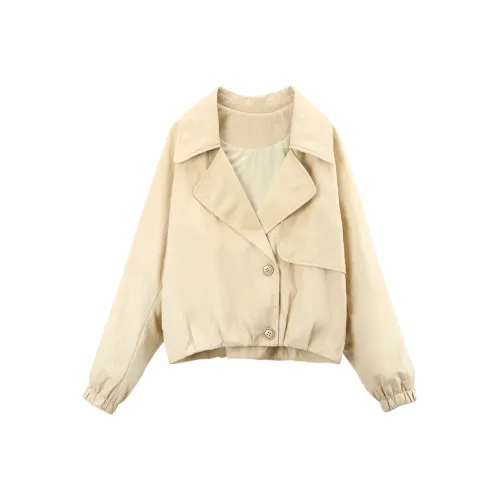 A Paradise For Awakening Trench Coat Women's Yellow