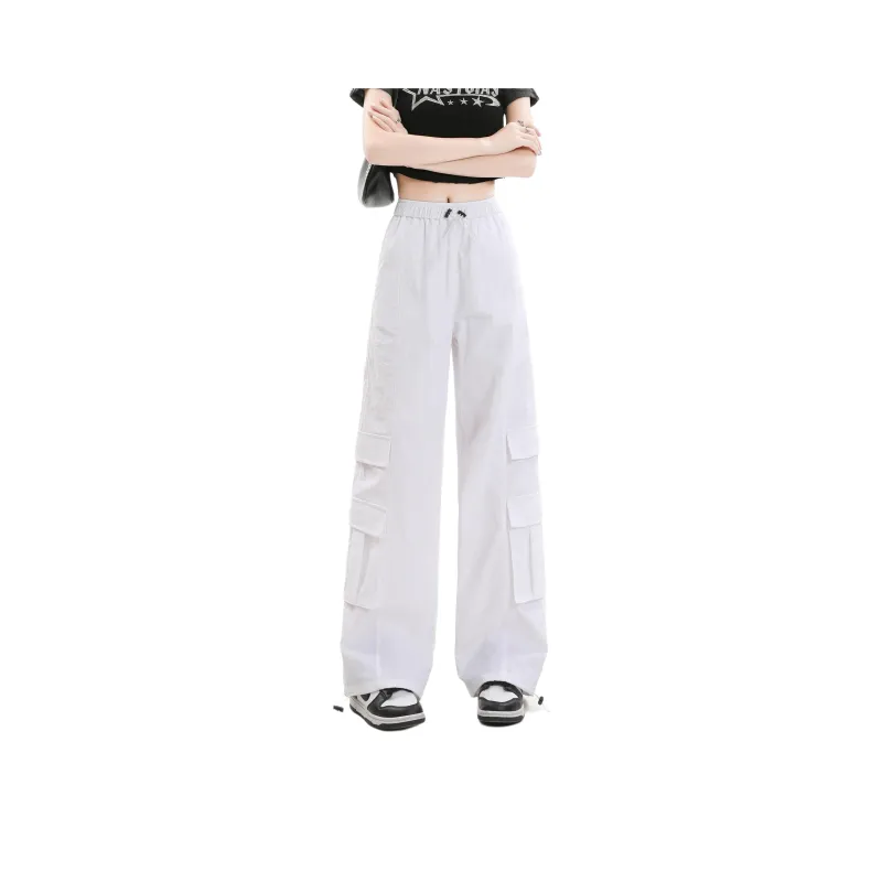 Menglaini Casual Pants Unisex White-0
