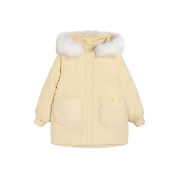 HEFENGJINYU Puffer Jacket Women's Light Yellow Base