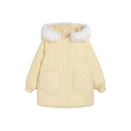 HEFENGJINYU Puffer Jacket Women's Light Yellow Base