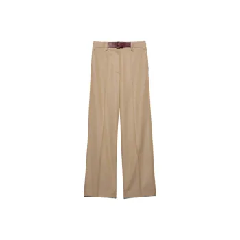 PRADA Twill Belted Trousers