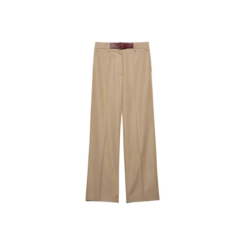 PRADA Twill Belted Trousers-0