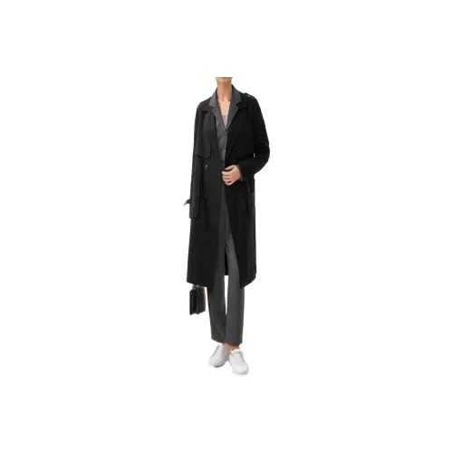 Mapping Trench Coat Women's Black