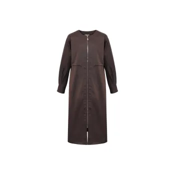 BBLLUUEE Trench Coat Women's Tea Umber Brown