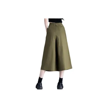 You Cow Me Pants Casual Pants Women's Mustard Green